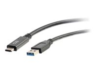 C2G 1.8m (6ft) USB C Cable - USB A 3.0 (3A) - M/M USB Type C Cable - Black - Câble USB - 24 pin USB-C (M) pour USB type A (M) - USB 3.0 - 3 A - 1.8 m - noir 88832